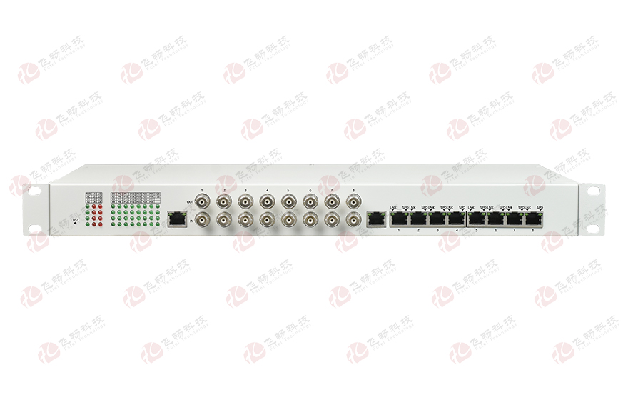 飛暢科技-32路電話+8E1+8FE物理隔離（1+1光備份，19英寸）電話光端機(jī)